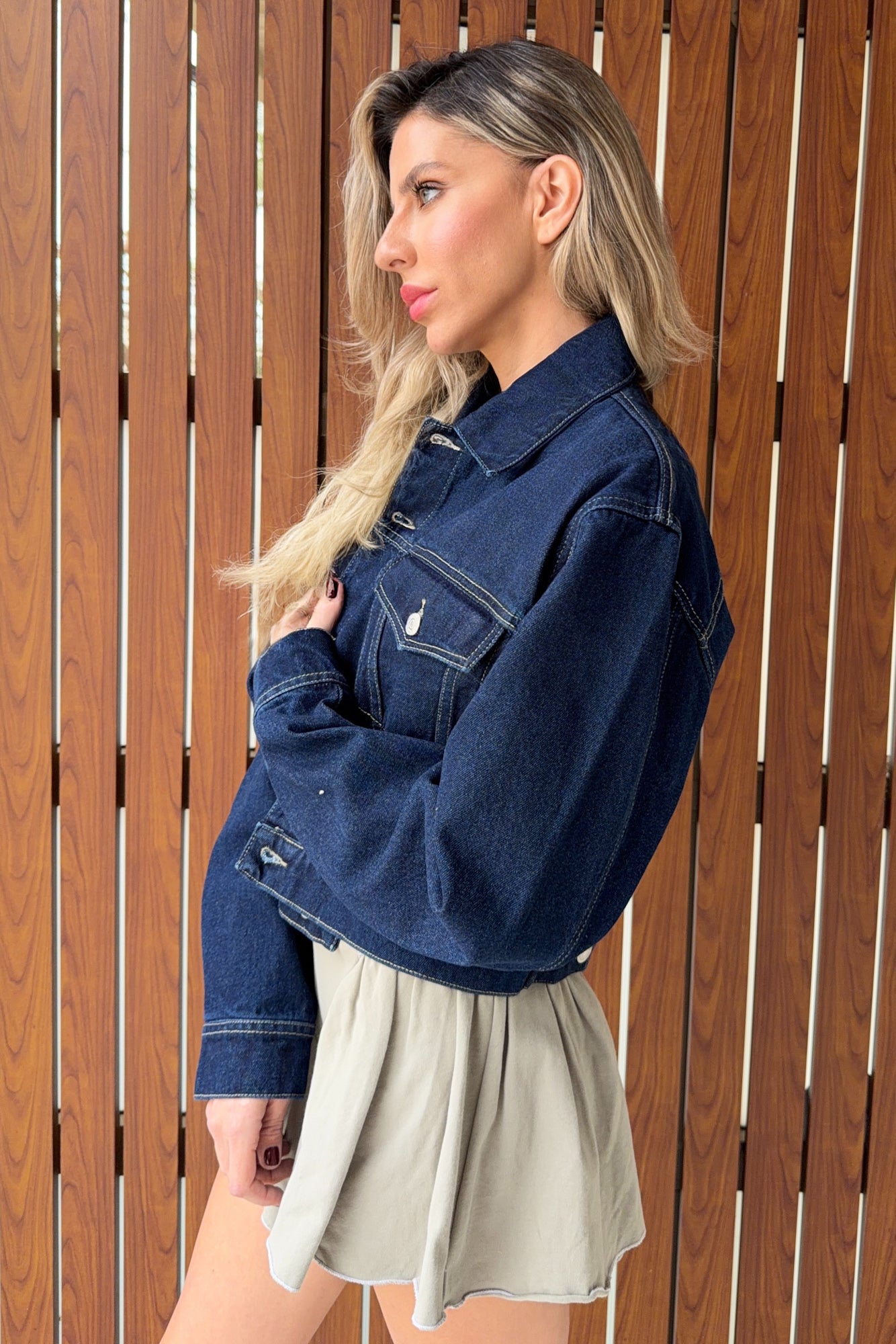 DENIM NO.01 DARK BLUE (STONE STITCHING)