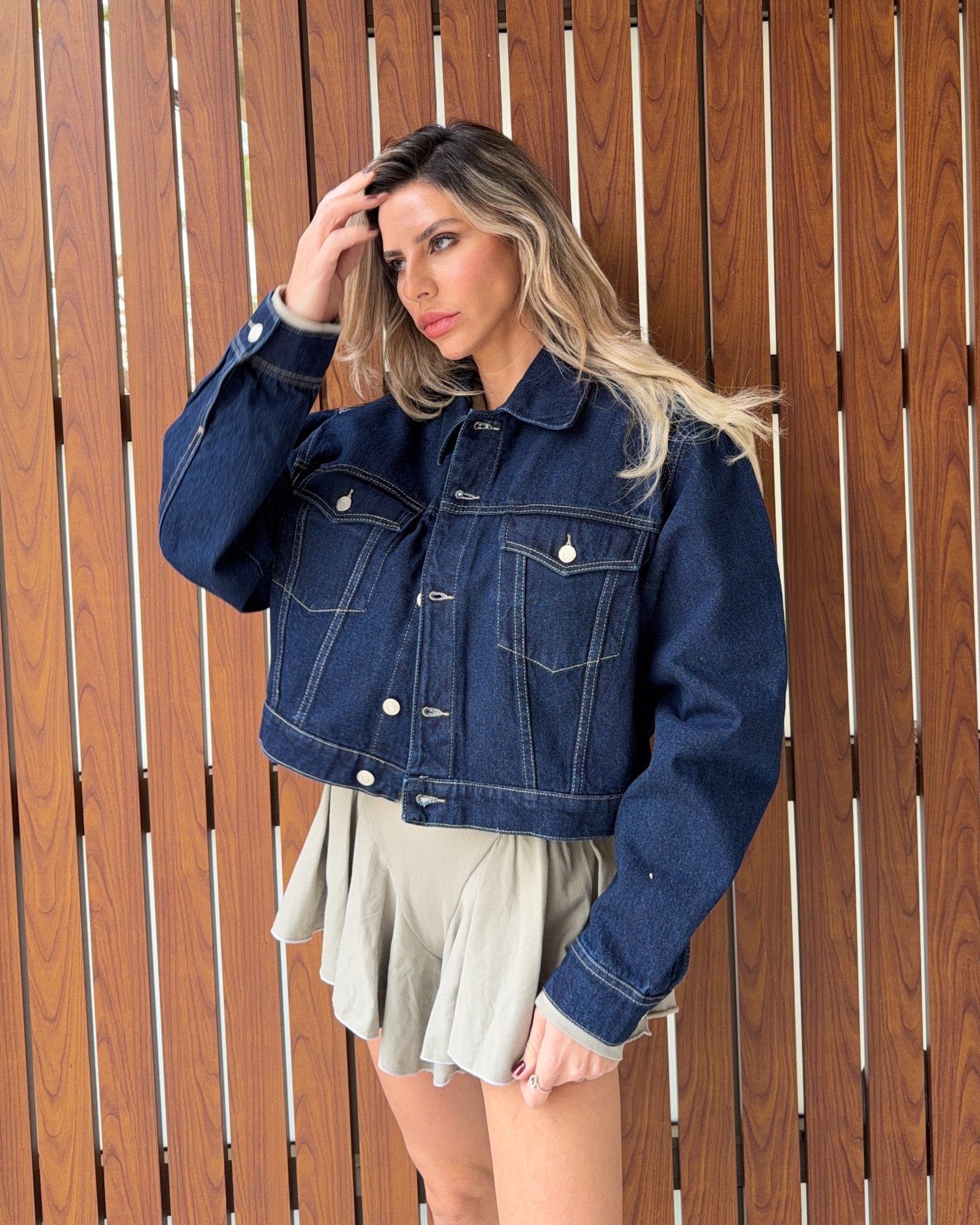 DENIM NO.01 DARK BLUE (STONE STITCHING)