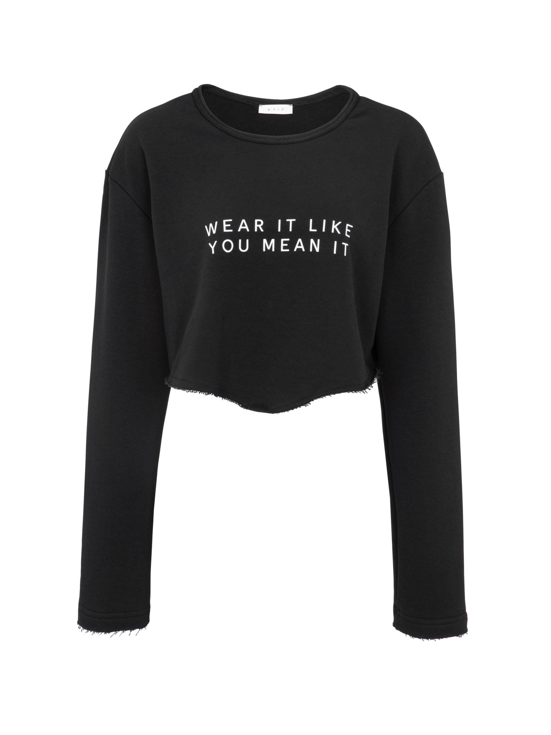 “mean it” crop noir black