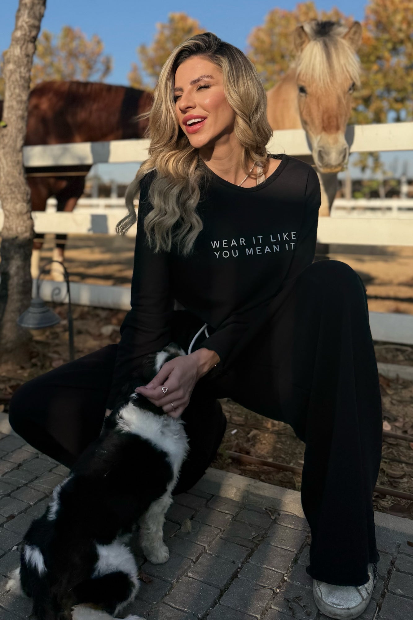 “mean it” crop noir black