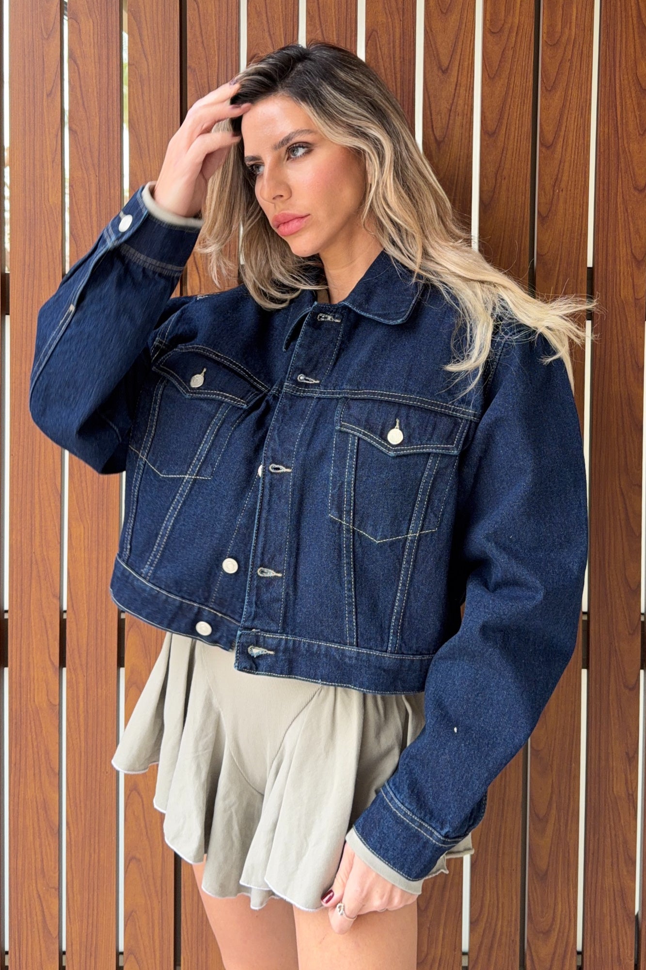 DENIM NO.01 DARK BLUE (STONE STITCHING)