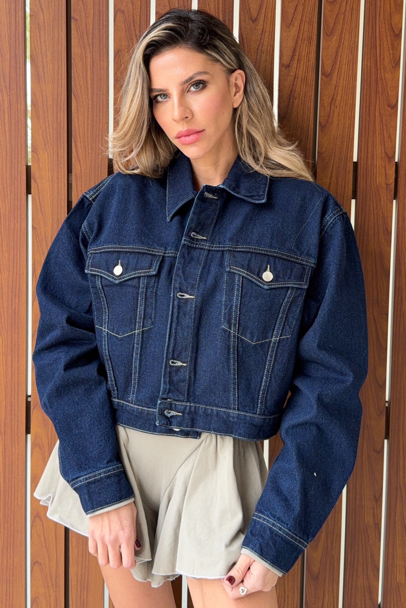 DENIM NO.01 DARK BLUE (STONE STITCHING)