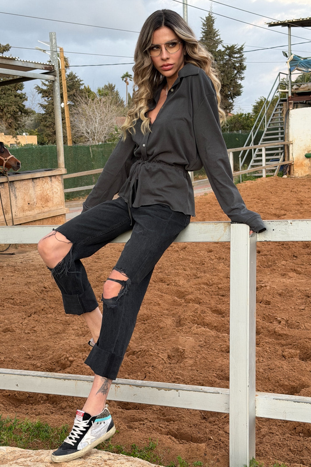 CINCH SHIRT SMOKY GREY