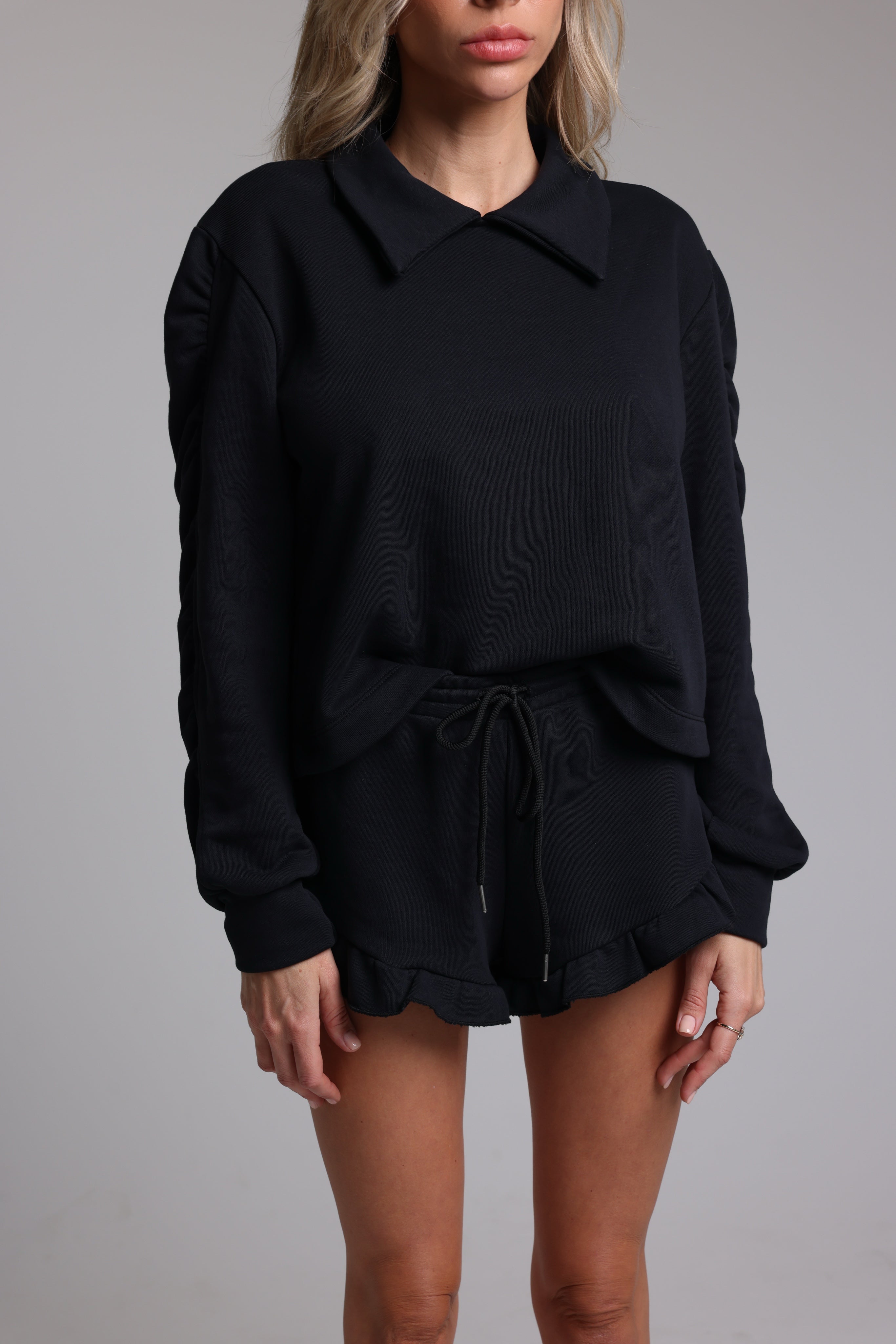 LUNA RUFFLE Noir Black