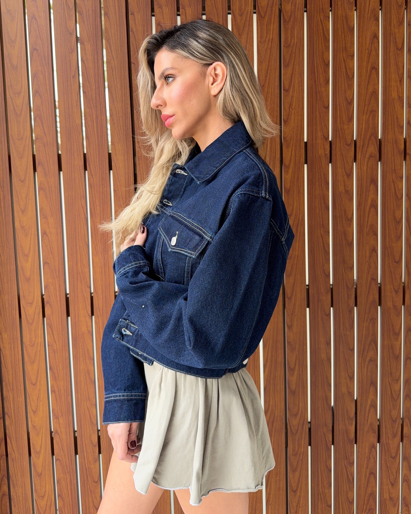 DENIM NO.01 DARK BLUE (STONE STITCHING)