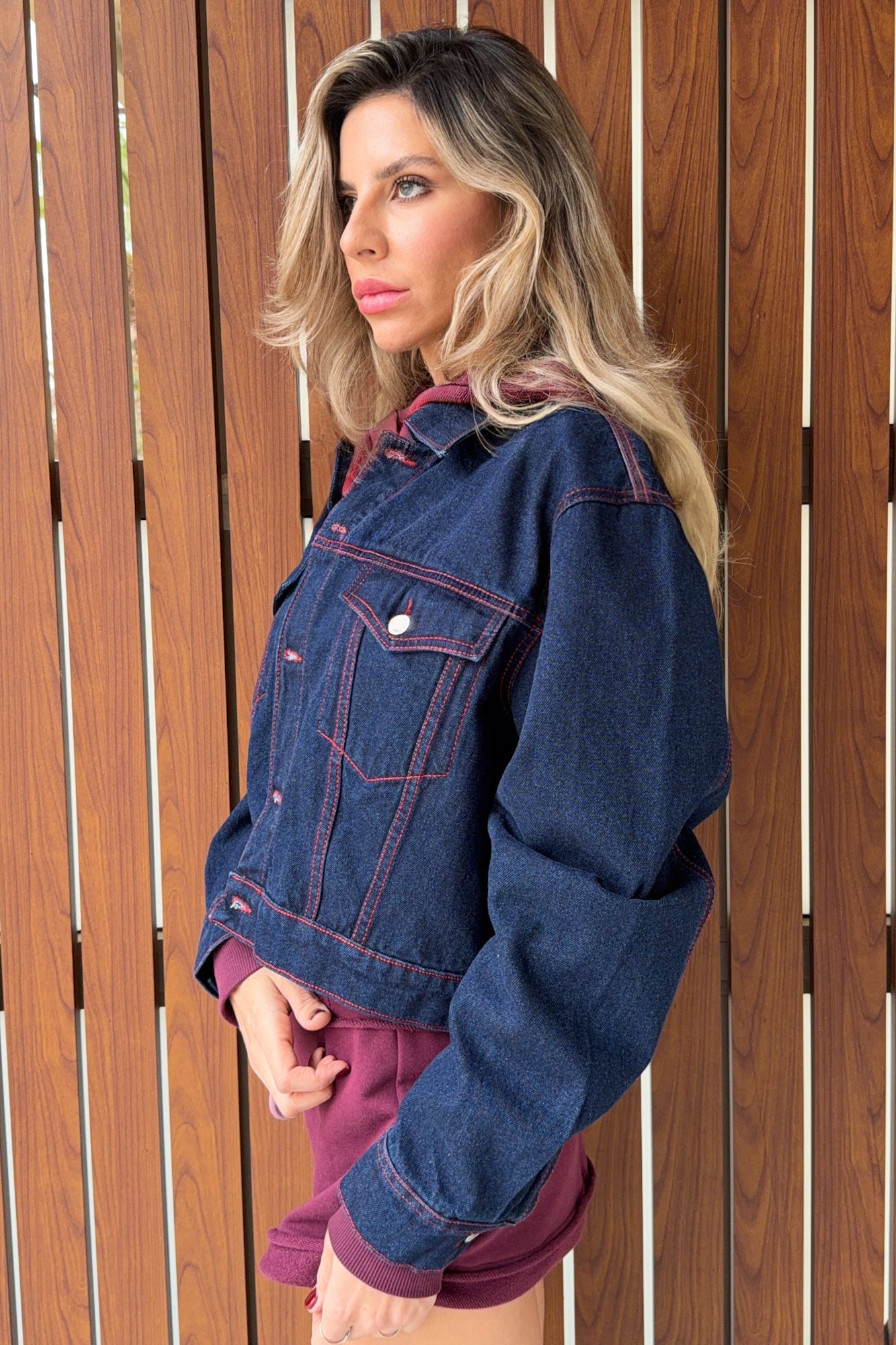 DENIM NO.01 DARK BLUE (RED STITCHING)