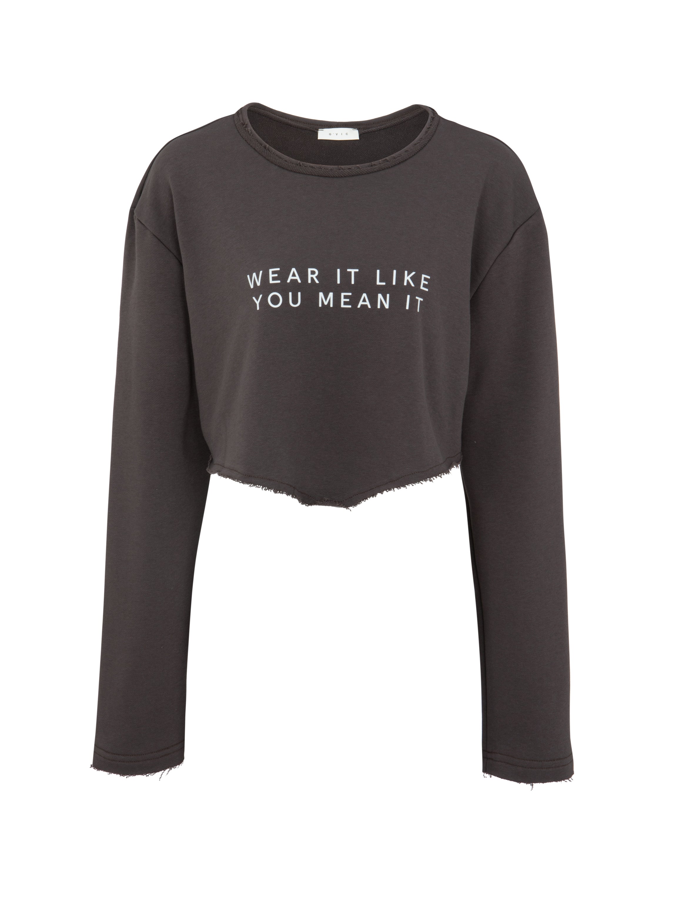 “mean it” crop brown truffle