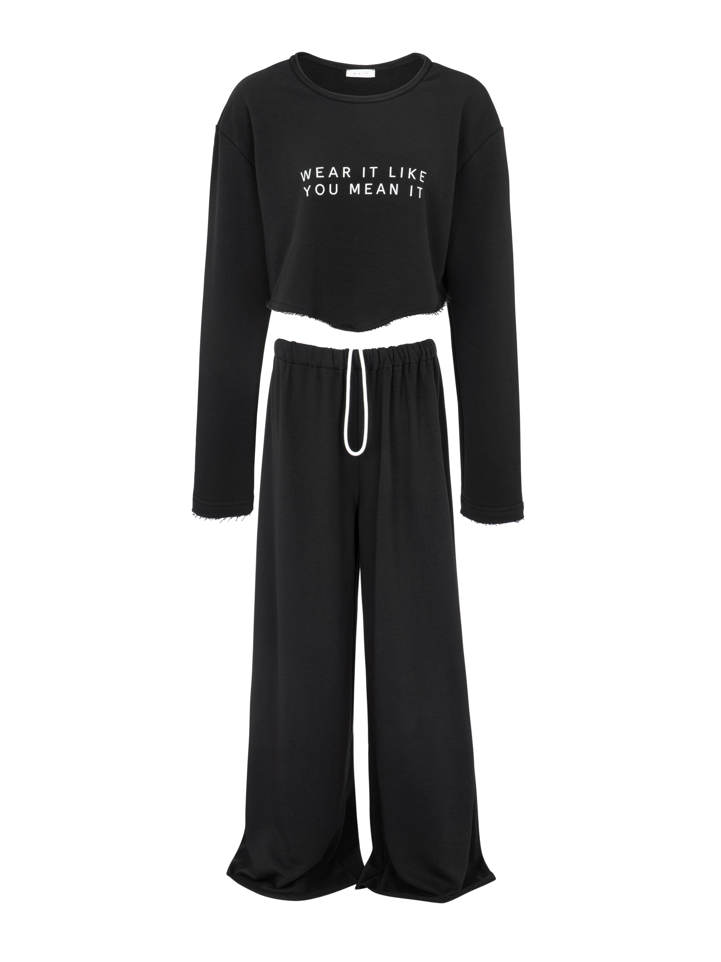 “mean it” crop noir black