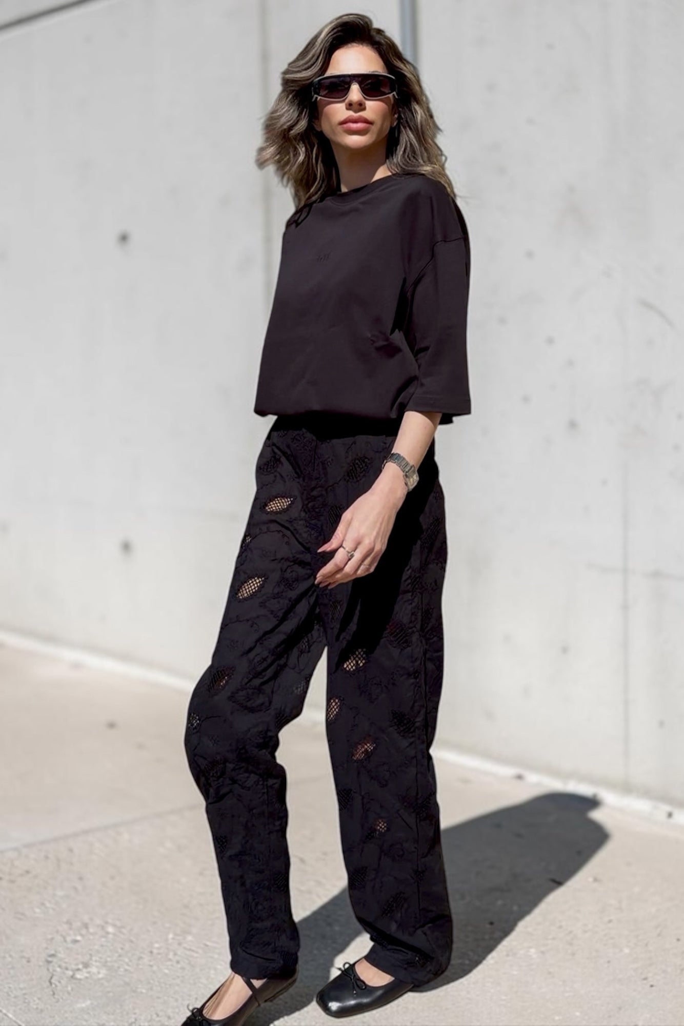 מכנס BOTANICA LACE black